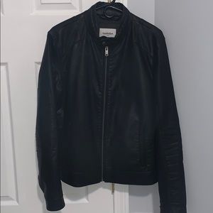Faux leather biker jacket